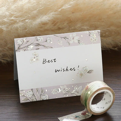 BGM - Washi Tape 15 mm Foil Stamping - Jardín Viridián