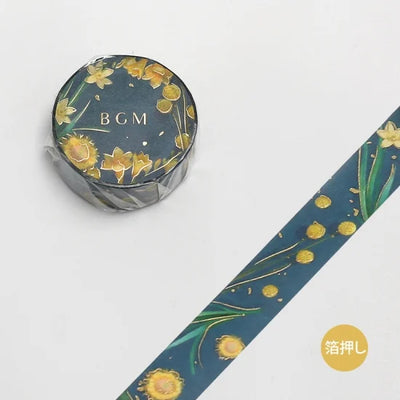 BGM - Washi Tape 15 mm Foil Stamping - Jardín Viridián