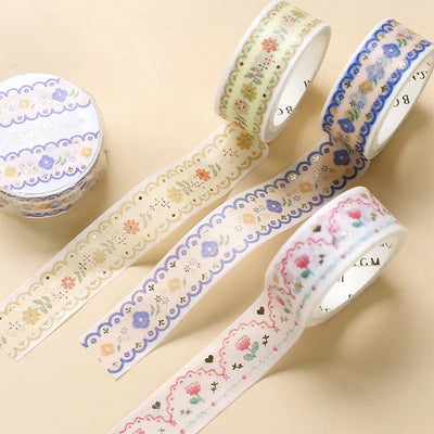 BGM - Washi Tape 15 mm Bordados - Azul