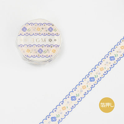 BGM - Washi Tape 15 mm Bordados - Azul