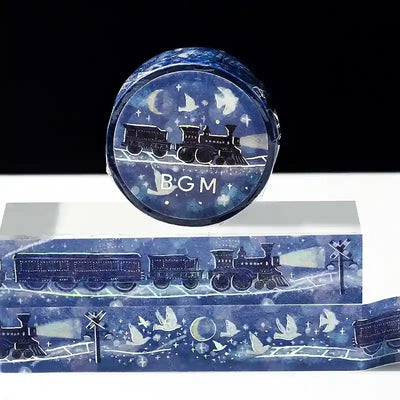 BGM - Washi Tape 15 mm Foil Stamping - Galaxy Train