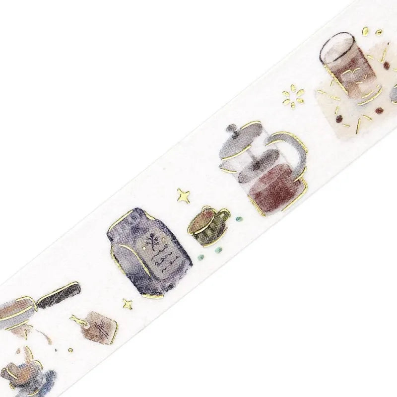 BGM - Washi Tape 15 mm Foil Stamping LIFE - Cafe