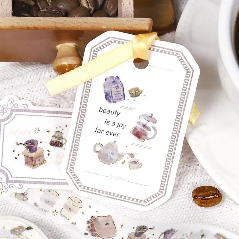 BGM - Washi Tape 15 mm Foil Stamping LIFE - Cafe