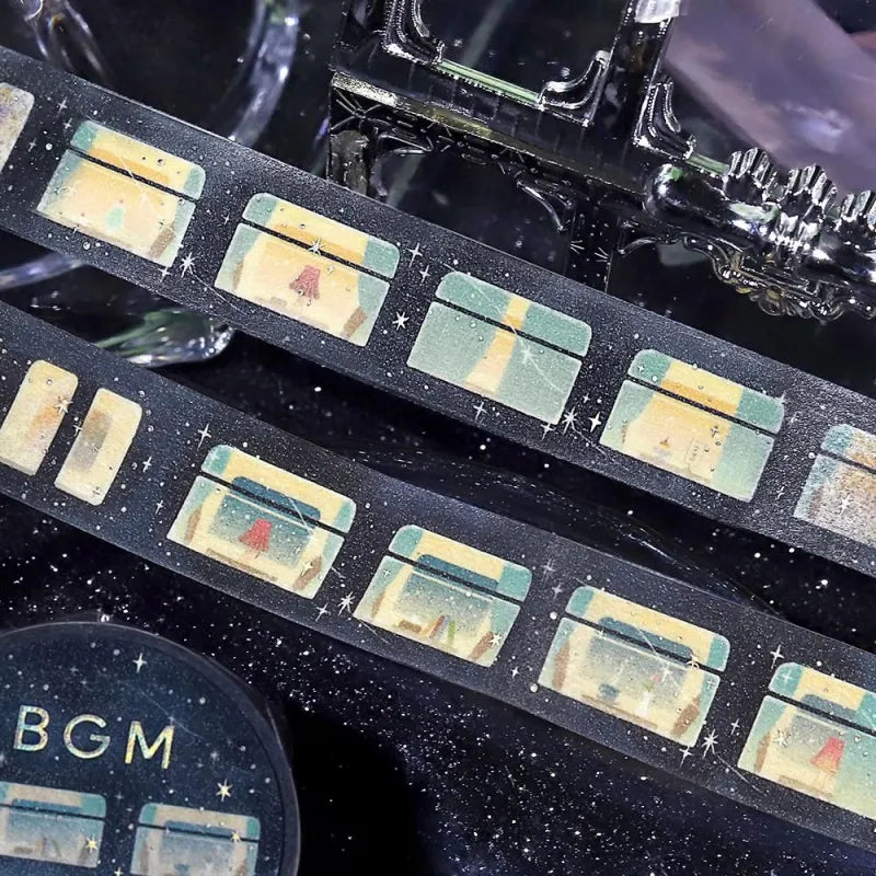 BGM - Washi Tape 15 mm Foil Stamping LIFE - Train in the Stars
