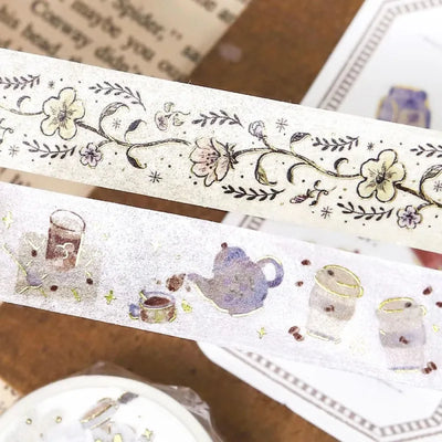 BGM - Washi Tape 15 mm Foil Stamping LIFE - Flower Sketch