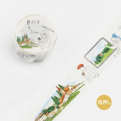 BGM - Washi Tape 30 mm Foil Stamping - Recuerdos Viaje