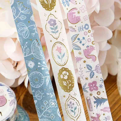 BGM - Washi Tape 15 mm Foil Stamping - Flower Brooch