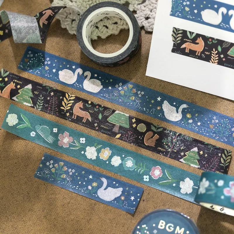 BGM - Washi Tape 15 mm Foil Stamping - Floral Melody