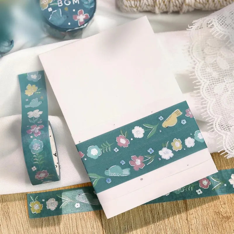 BGM - Washi Tape 15 mm Foil Stamping - Floral Melody