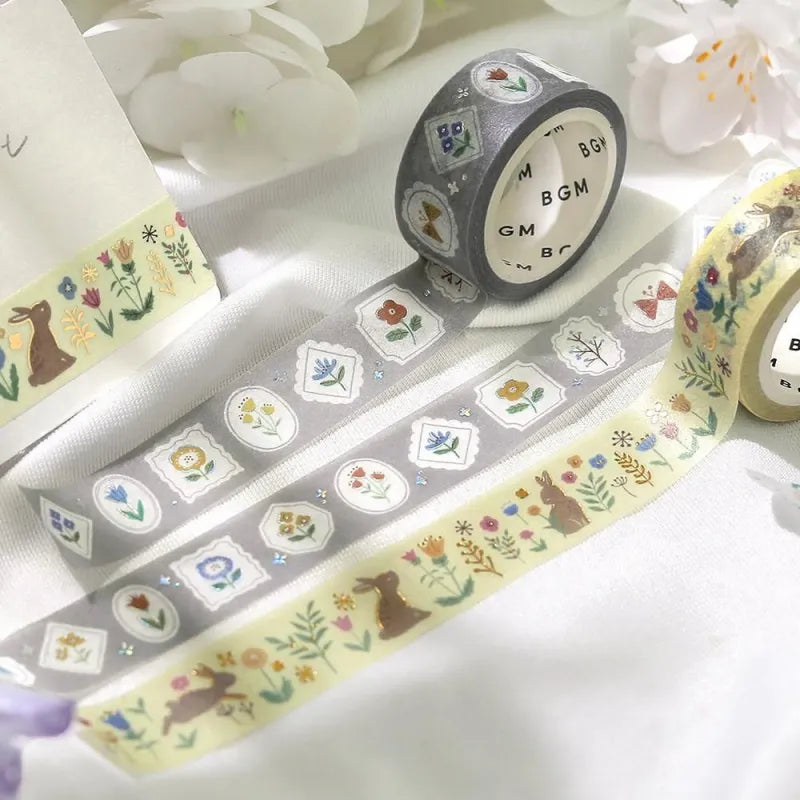 BGM - Washi Tape 15 mm Foil Stamping - Flower Frame