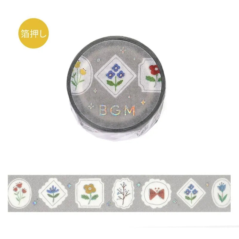 BGM - Washi Tape 15 mm Foil Stamping - Flower Frame