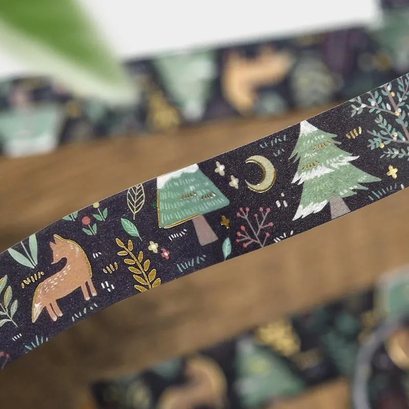 BGM - Washi Tape 15 mm Foil Stamping - Moonlight Forest
