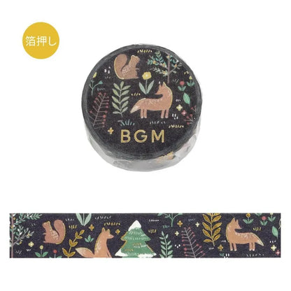 BGM - Washi Tape 15 mm Foil Stamping - Moonlight Forest