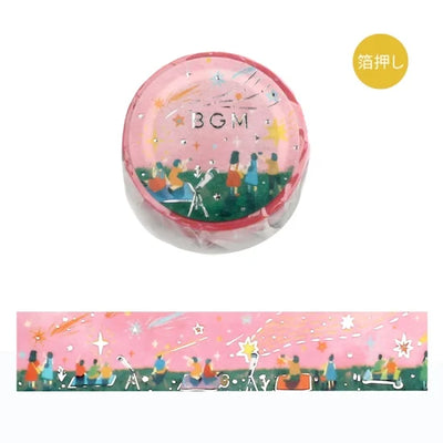 BGM - Washi Tape 20 mm Foil Stamping - Viendo Estrellas