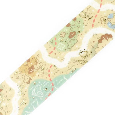 BGM - Washi Tape 20 mm Foil Stamping - Map