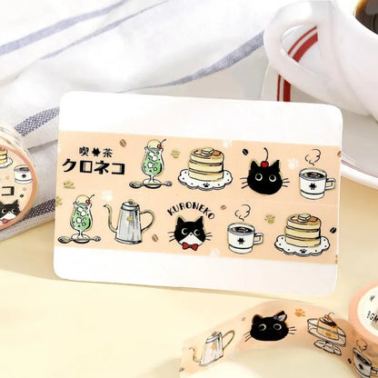 BGM - Washi Tape 20 mm Kuroneko Cafe - Welcome