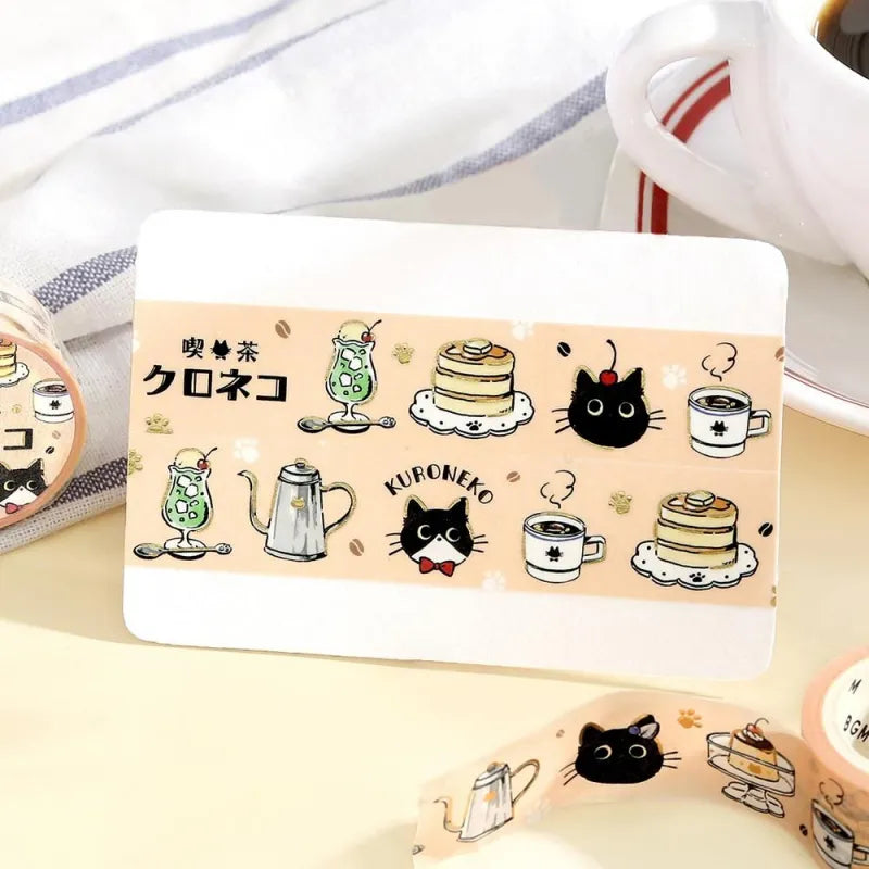 BGM - Washi Tape 20 mm Kuroneko Cafe - Welcome