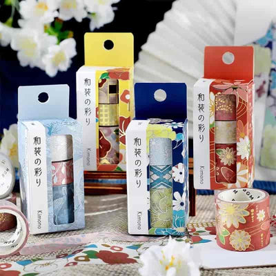 BGM - Set 3 Washi Tape Foil Stamping - Camelia Color - Kimono Coloring