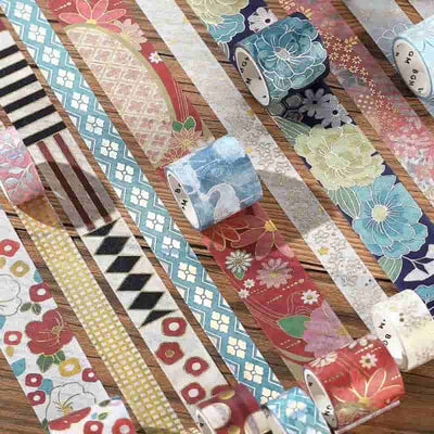 BGM - Set 3 Washi Tape Foil Stamping - Camelia Color - Kimono Coloring