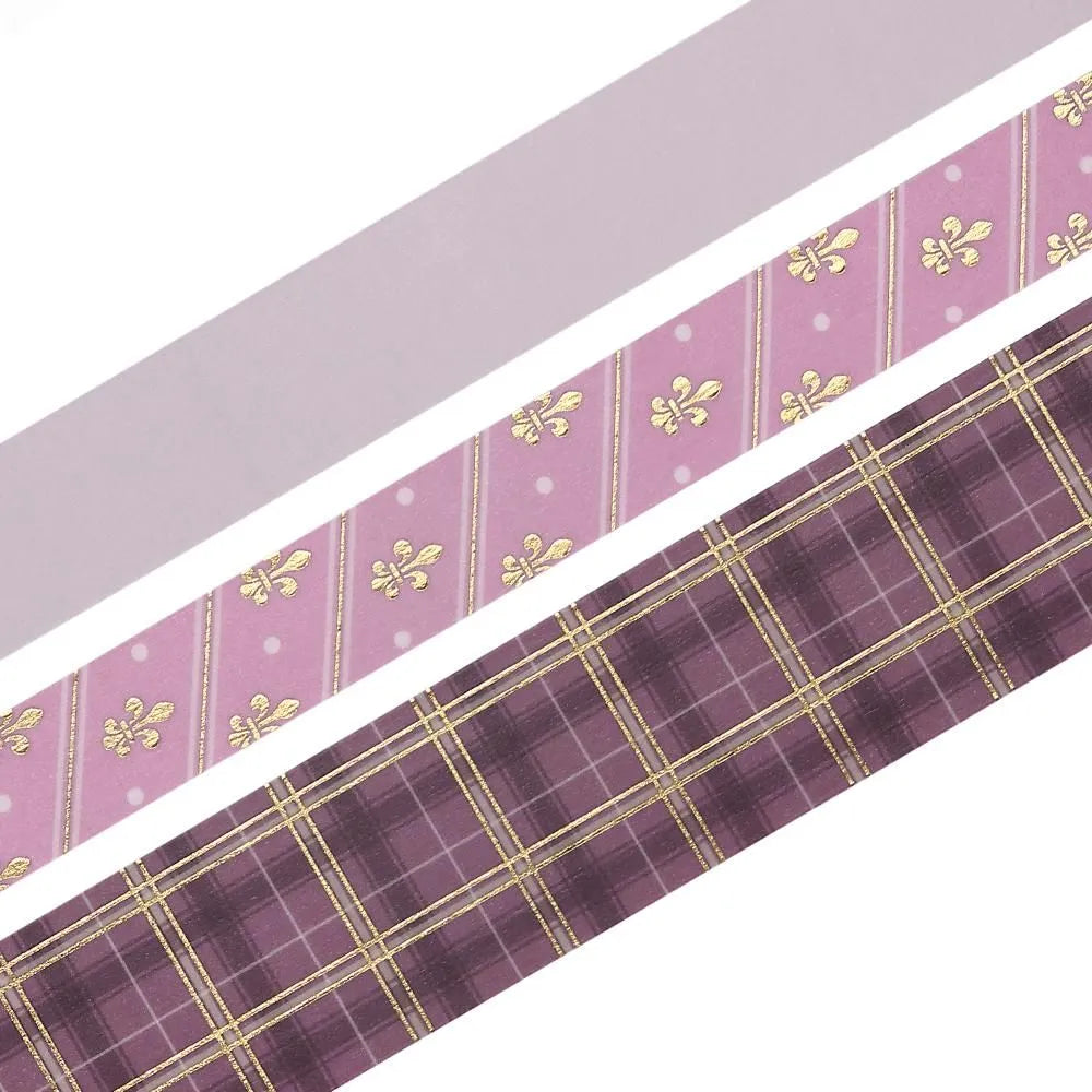 BGM - Set 3 Washi Tape Foil Stamping - Mauve Pink - School Coloring