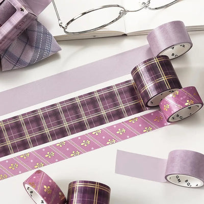 BGM - Set 3 Washi Tape Foil Stamping - Mauve Pink - School Coloring