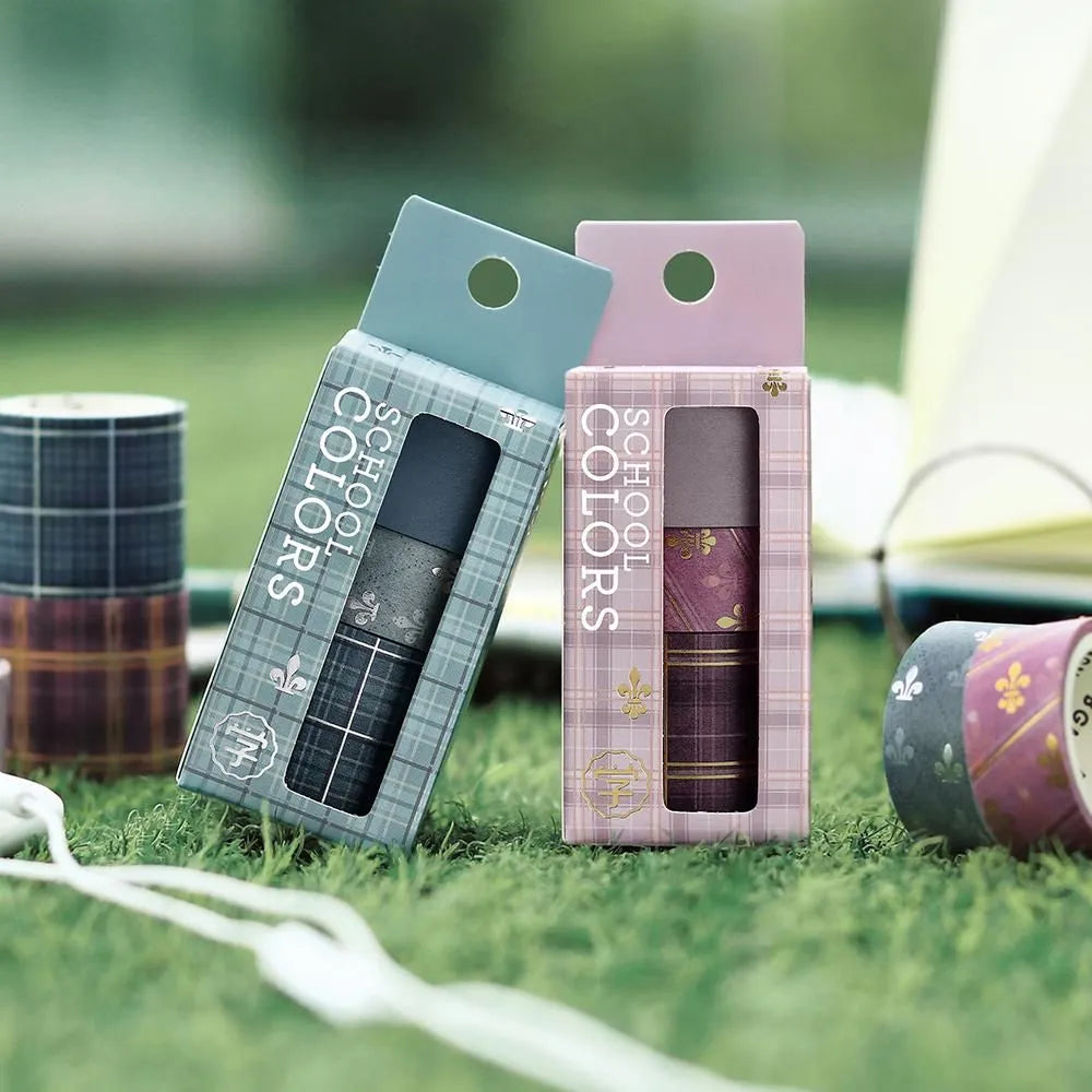 BGM - Set 3 Washi Tape Foil Stamping - Mauve Pink - School Coloring