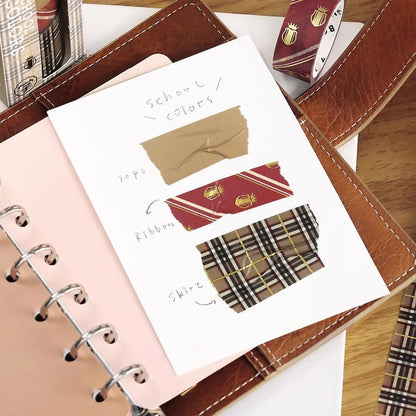 BGM - Set 3 Washi Tape Foil Stamping - Caramel - School Coloring