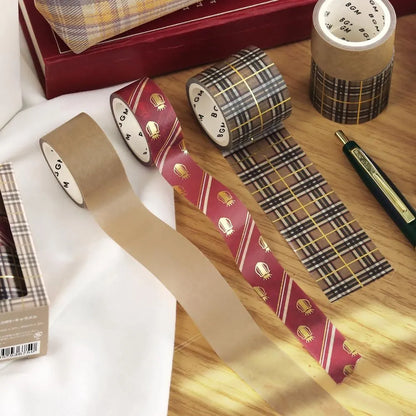 BGM - Set 3 Washi Tape Foil Stamping - Caramel - School Coloring