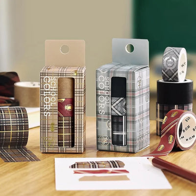 BGM - Set 3 Washi Tape Foil Stamping - Caramel - School Coloring