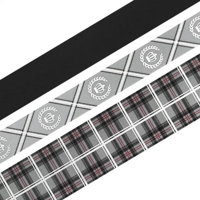 BGM - Set 3 Washi Tape Foil Stamping - Gray - School Coloring