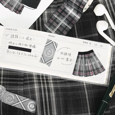 BGM - Set 3 Washi Tape Foil Stamping - Gray - School Coloring