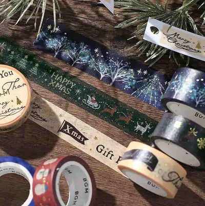 BGM - Washi Tape 15 mm Foil Stamping - Cross Stitch - Xmas Limited