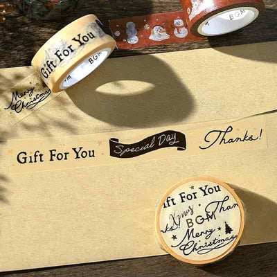 BGM - Washi Tape 15 mm Foil Stamping - Message - Xmas Limited