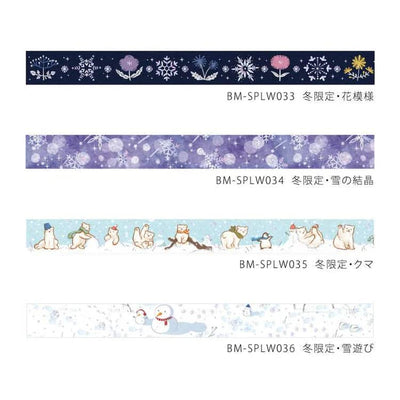 BGM - Washi Tape 15 mm Holographic Foil - Flower Pattern - Winter Limited