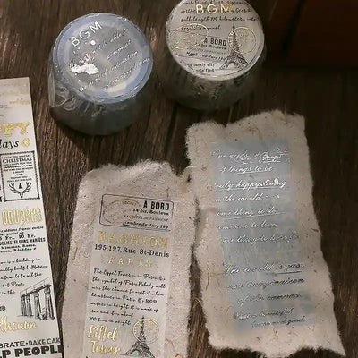 BGM - Washi Tape 30 mm Poema - Máquina Escribir