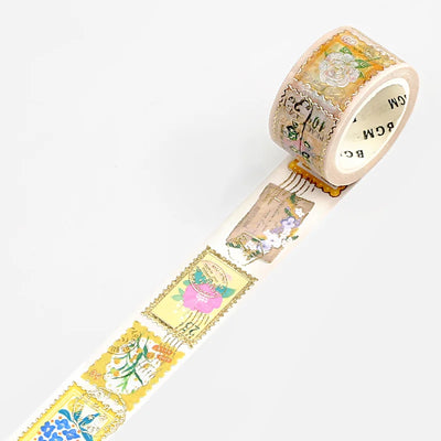BGM - Washi Tape 20 mm Sellos - Amarillo