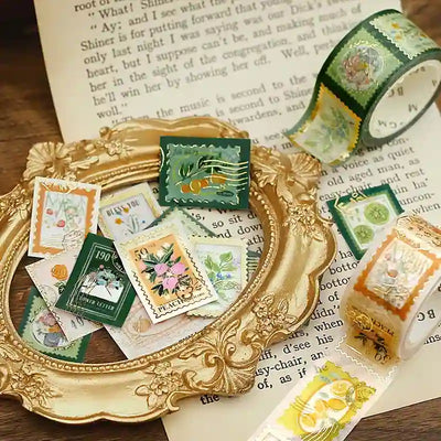 BGM - Washi Tape 20 mm Sellos - Verde