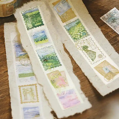 BGM - Washi Tape 20 mm Sellos - Blanco