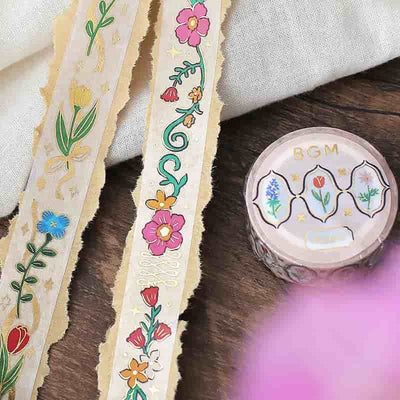 BGM - Washi Tape 15 mm Foil Stamping - Retro Ribbon
