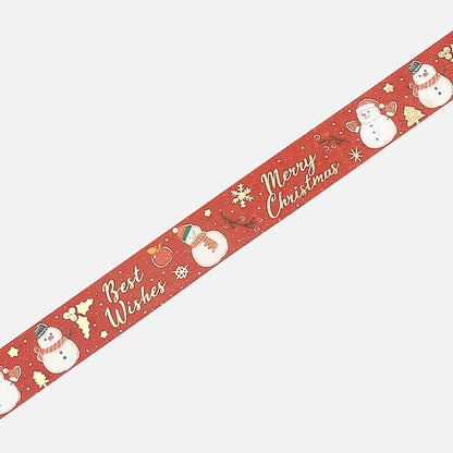 BGM - Washi Tape 15 mm - Muñeco Nieve