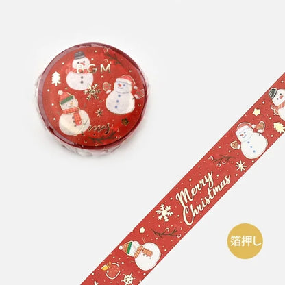 BGM - Washi Tape 15 mm - Muñeco Nieve