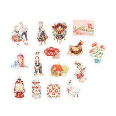 BGM - Pegatinas sueltas 45 ud - The Alps Story - Red