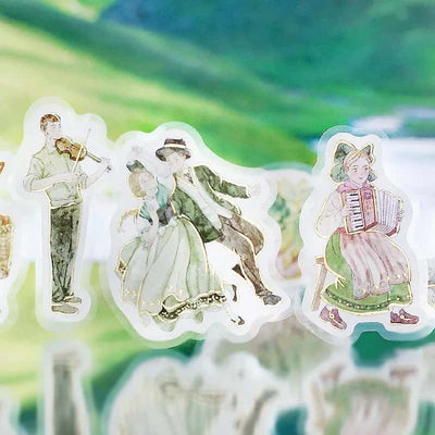 BGM - Pegatinas sueltas 45 ud - The Alps Story - Green