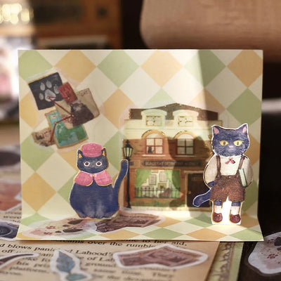 BGM - Pegatinas sueltas 45 ud - Kurokoneko - Fantasy Shopping Arcade
