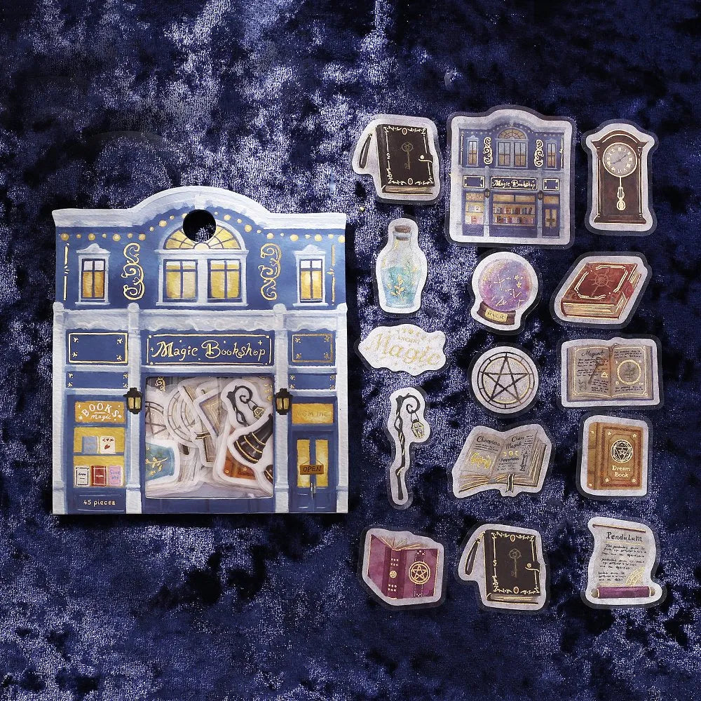 BGM - Pegatinas sueltas 45 ud - Magic Bookshop - Fantasy Shopping Arcade