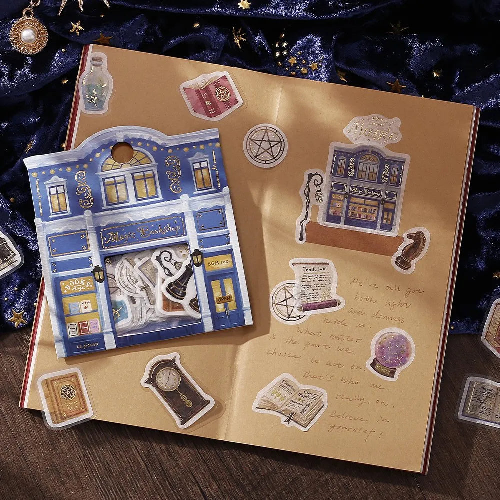 BGM - Pegatinas sueltas 45 ud - Magic Bookshop - Fantasy Shopping Arcade