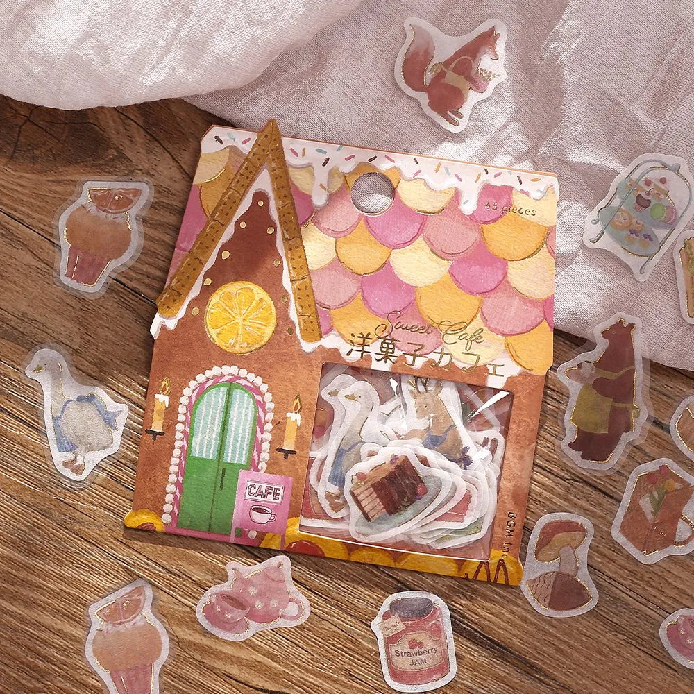 BGM - Pegatinas sueltas 45 ud - Sweet Cafe - Fantasy Shopping Arcade