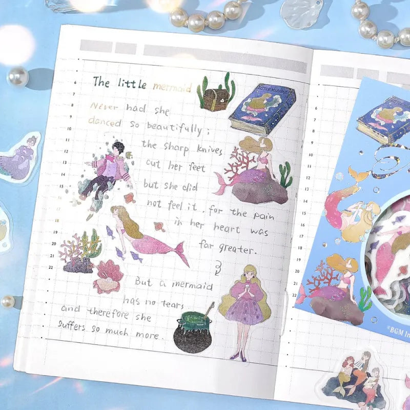 BGM - Pegatinas sueltas 45 ud - The Little Mermaid - Fairy Tale