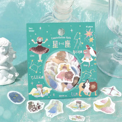BGM - Pegatinas sueltas 45 ud - Leo Virgo Libra - Constellation Girls