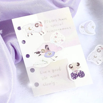 BGM - Pegatinas sueltas 45 ud - Acuario Piscis Aries - Constellation Girls